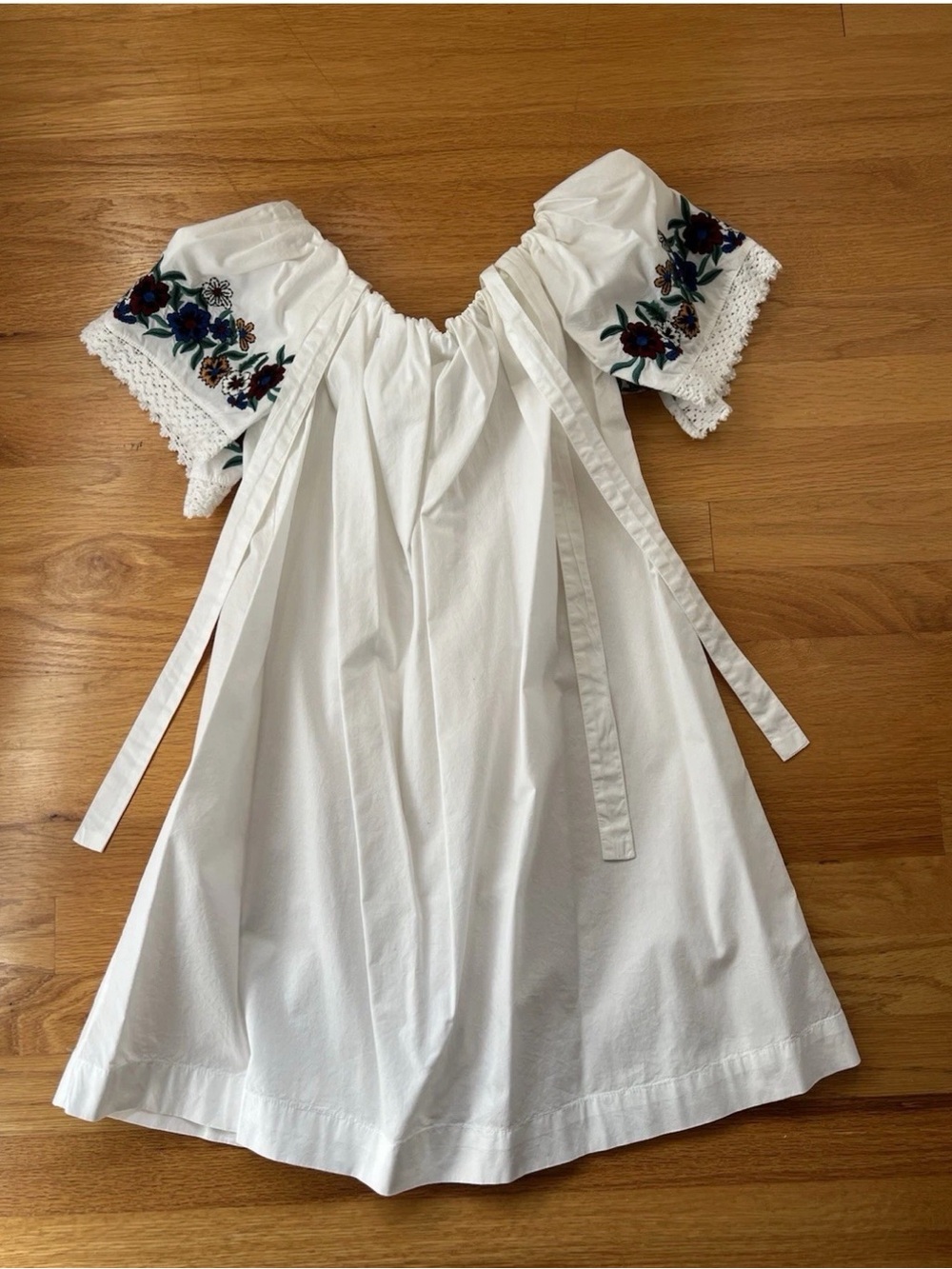 Topshop Nordstrom Women’s Embroidered Floral Off The Shoulder Dress Size US 2